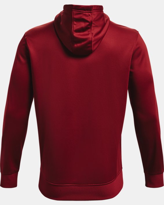Men's Armour Fleece® Script Hoodie, Red, pdpMainDesktop image number 5